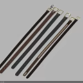 Various Colorful Belts In Different Materials Neatly Arranged On Light Blue Background