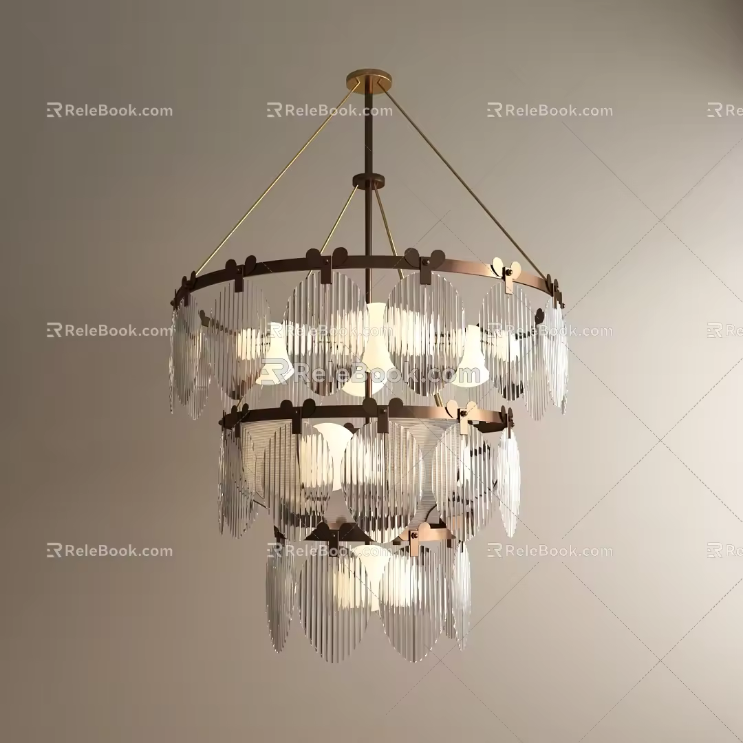 Crystal chandelier 3d model