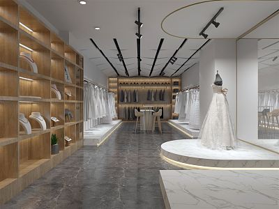 Modern Bridal Shop 3d model