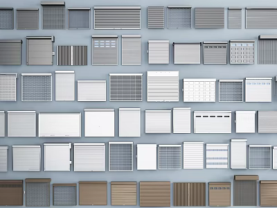 Assorted Vent Grille Designs With Diverse Patterns And Materials For Home Interior 3d model