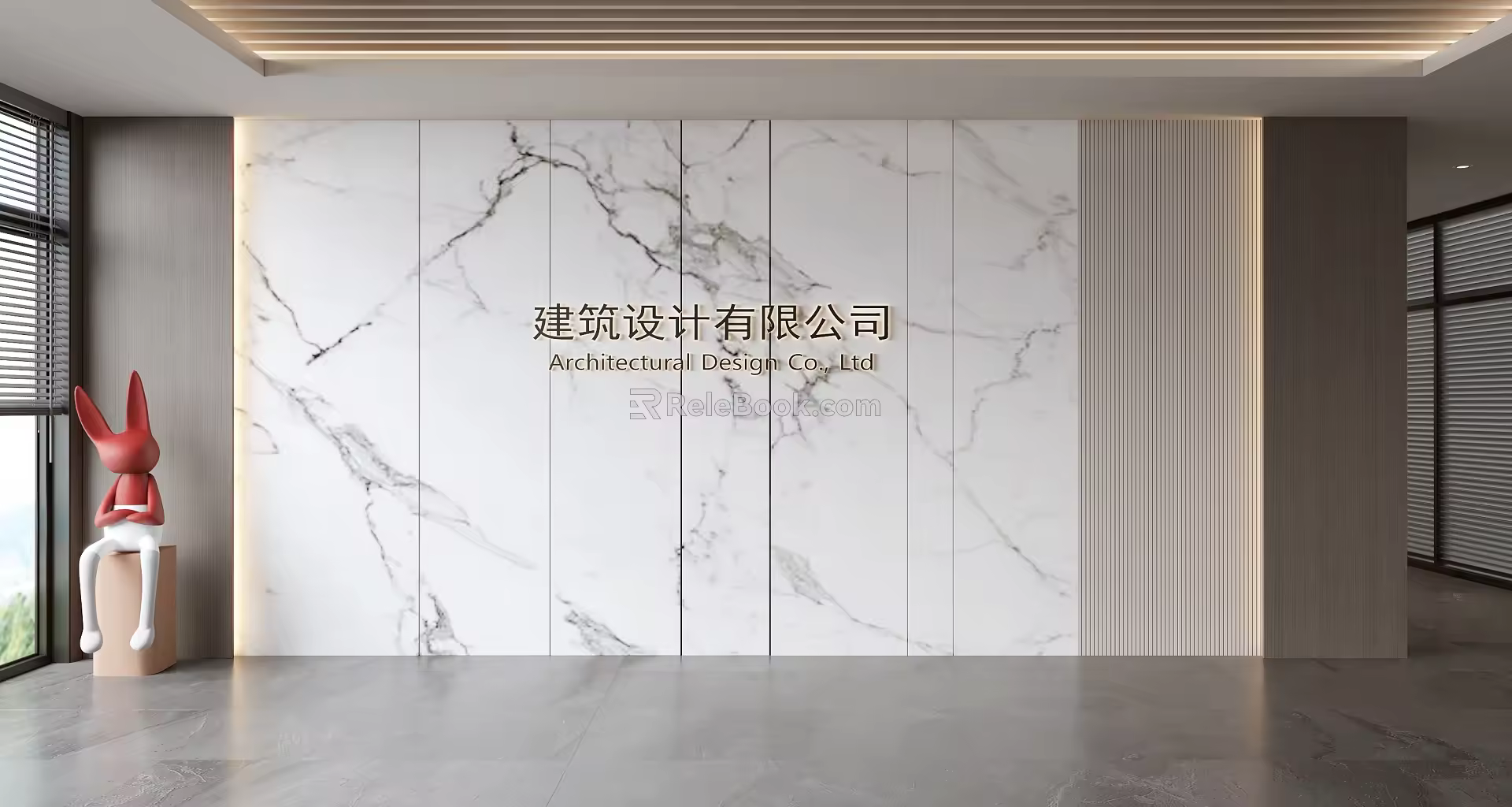 Modern Front Desk Background Wall Simple Background Wall Front Desk Reception Area Background Wall Company Front Desk Background Wall 3d model