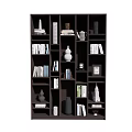 Modern Open Shelf Bookshelf With Books Decorative Vases And Photo Frames