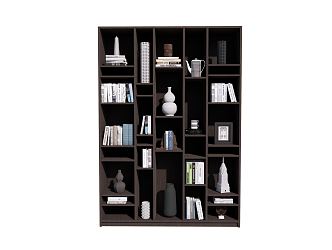 Modern bookcase 3d model