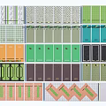 Colorful Parking Lot Design With Various Patterned Flooring And Colored Bay Layouts
