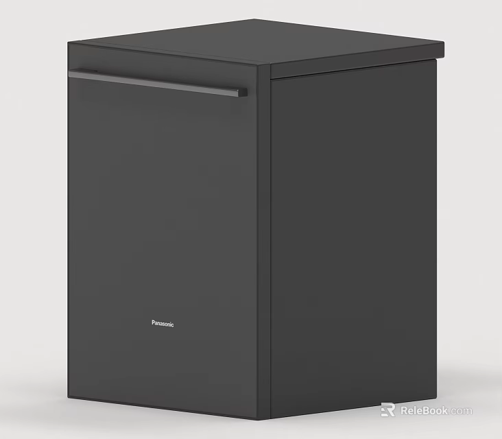 Practical Black Panasonic Compact Drawer Style Household Appliance For Daily Use 3d model