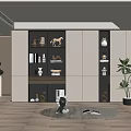 Modern bookcase 3d model