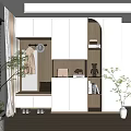 Simple Shoe Cabinet Coat Cabinet Storage Cabinet Multi-function Cabinet 3d model
