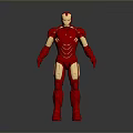 Iron Man Movie Character Action Figure with Red and Gold Armor in Standing Pose