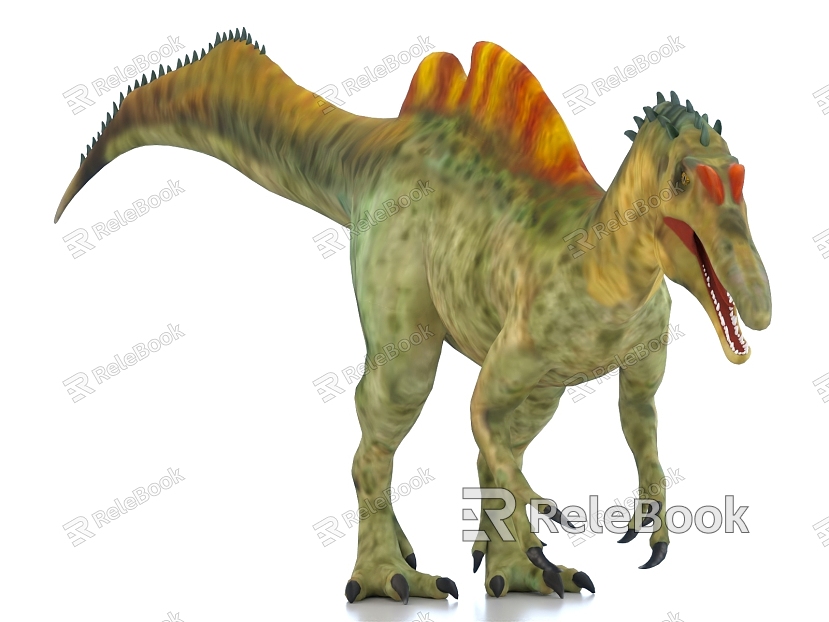 fish hunting dragon dinosaur animal model