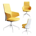 Various Style Office Chairs In Multiple Colors With Modern Designs 3d model