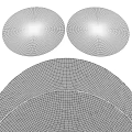 modern square carpet round 3d model