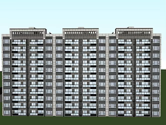 Modern Residential Building Elegant House 3d model