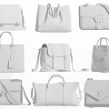 Various Style Fashion Bags With Different Colors Leather Fabric Chain Straps And Metal Details