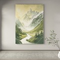 modern decorative painting 3d model