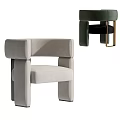 Light Gray And Dark Green Modern Accent Chairs With Square Arms And Metal Legs