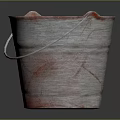Practical Shiny Metal Bucket With Handle As Household Daily Essential Item