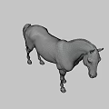 Brown Horse Game Character With Black Mane Tail Muscular Build 3D Rendered