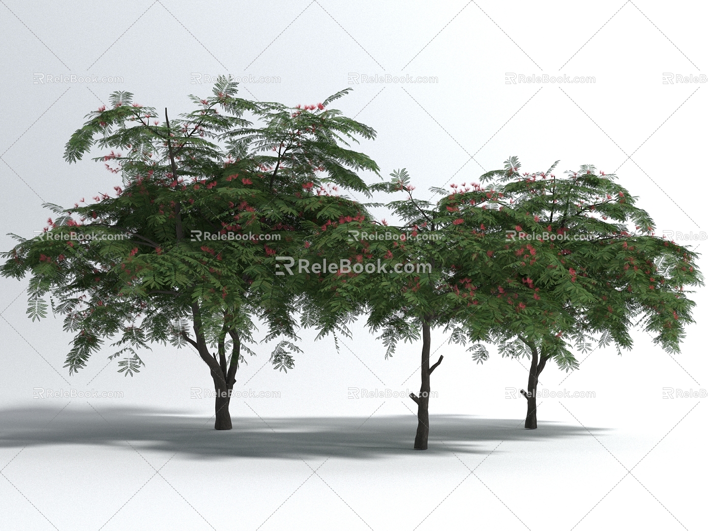 Modern style arbor, green plant, landscape tree, big tree 3d model