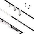Modern Black Downlights And Spotlights With Sleek Linear Design For Home Lighting