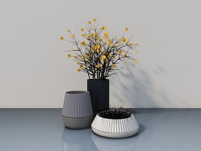 Chinese Ornaments Potted Plant 3d model