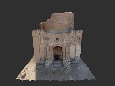 Ancient Architecture Ruins With Intricate Stone Carvings And Archway Details 3d model