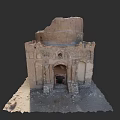 Ancient Architecture Ruins With Intricate Stone Carvings And Archway Details