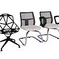 Modern Office Chairs With Different Designs Metal Frame Gray Cushion And Armrests