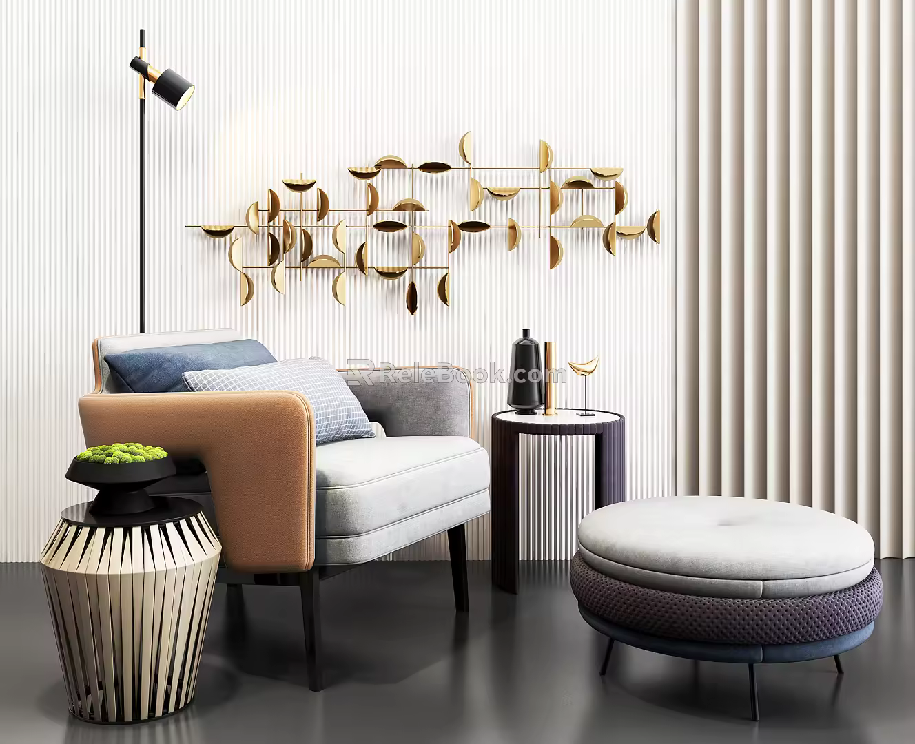Modern Single Sofa Single Casual Sofa 3d model