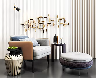 Modern Single Sofa Single Casual Sofa 3d model