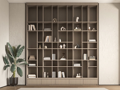 Modern Simple Bookcase Decorative Cabinet model