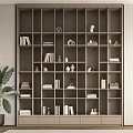 Modern Simple Bookcase Decorative Cabinet 3d model