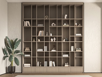 Modern Simple Bookcase Decorative Cabinet 3d model