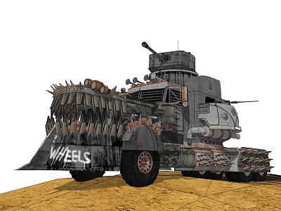 Modern engineering car 3d model