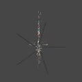 Military Attack Helicopter With Camouflage Paint Rotors And Weapons System
