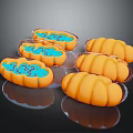 Several Orange and Blue Medical Devices with Ergonomic Design for Clinical Applications
