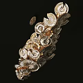 Modern Luxury Metal Petal Chandelier Hanging Living Room Decorative Lighting Fixture