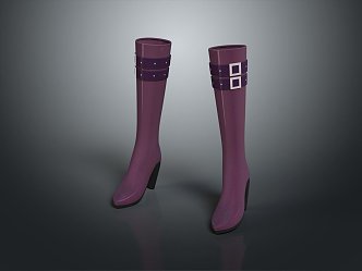 Modern Women's Boots Martin Boots Snow Boots Leather Boots 3d model