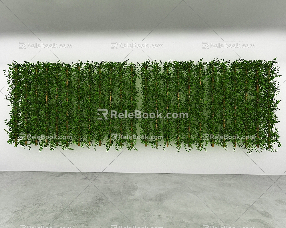 green plant wall model