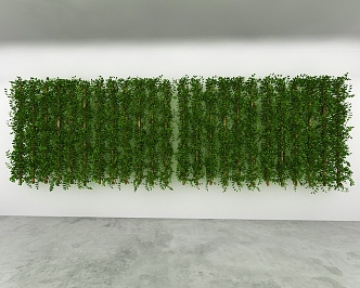 green plant wall 3d model