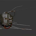 Spherical Smart Machine With Metallic Surface Antennas Mechanical Arms And Wires