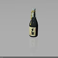 Traditional Dark Soy Sauce Bottle With Yellow String Decoration And Label