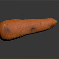 Healthy Fresh Orange Carrot With Natural Texture And Reflection On Gray Background