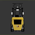 CAT Yellow Forklift With Front Forks And Operator Cab Design