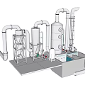 Advanced Industrial Equipment System With Steel Pipes Towers And Tanks