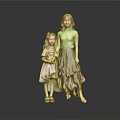 Modern Double Female Character Mother and Daughter 3d model