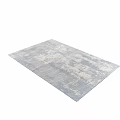 Soft Plush Square Rug With Light Gray White Abstract Pattern For Modern Home 3d model