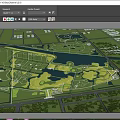 Waterfront Landscape Planning Design With Green Spaces Water Bodies And Pedestrian Paths