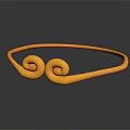 Elegant Gold Fashion Ring With Double Spiral Decorative Design For Accessories