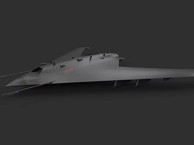 Modern Stealth Fighter Jet With Sleek Gray Body And Advanced Aerodynamic Design 3d model