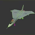 Light Blue USAF Model Airplane with Delta Wing Landing Gear and Shiny Exterior